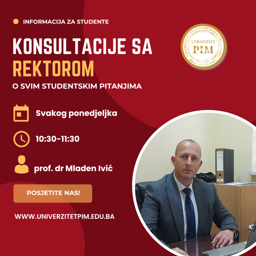 Konsultacije sa rektorom prof. dr Mladenom Ivićem, 2024.