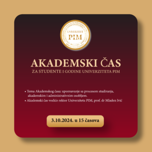 Read more about the article AKADEMSKI ČAS ZA STUDENTE I GODINE