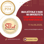 OBAVJEŠTENJE O RADU SLUŽBI UNIVERZITETA ZA VRIJEME ODRŽAVANJA STED KONFERENCIJE