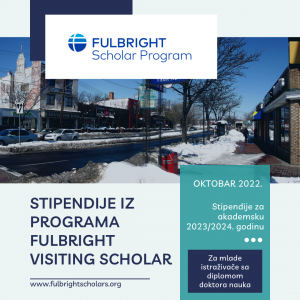 Stipendija iz programa Fulbright Visiting Scholar za akademsku 2023/2024. godinu
